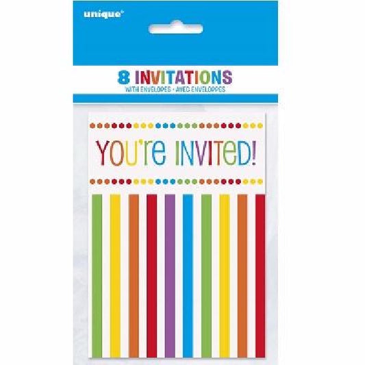 Rainbow Invitations (8)