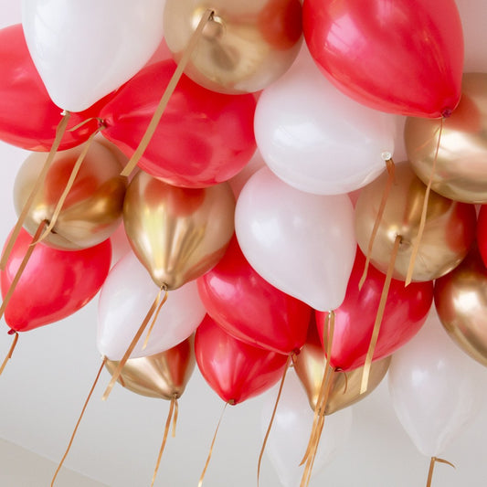 Red Party Latex Ceiling Balloons (Helium Filled)