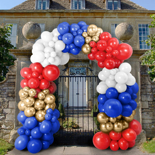 Union Jack Ready Made Latex Balloon Arch Inflated