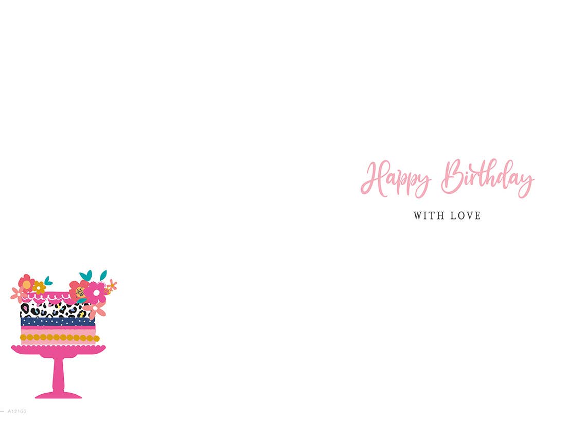 Birthday Card, Granddaughter, Cake