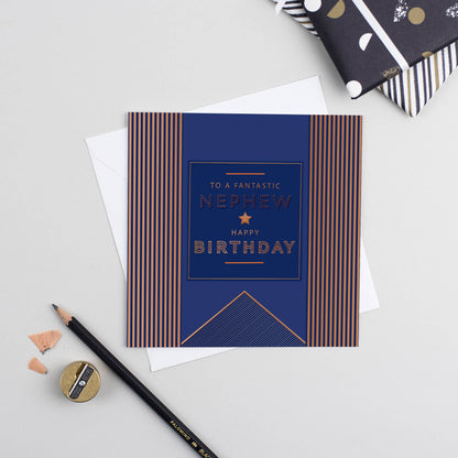 Pocket Square Nephew Birthday Card