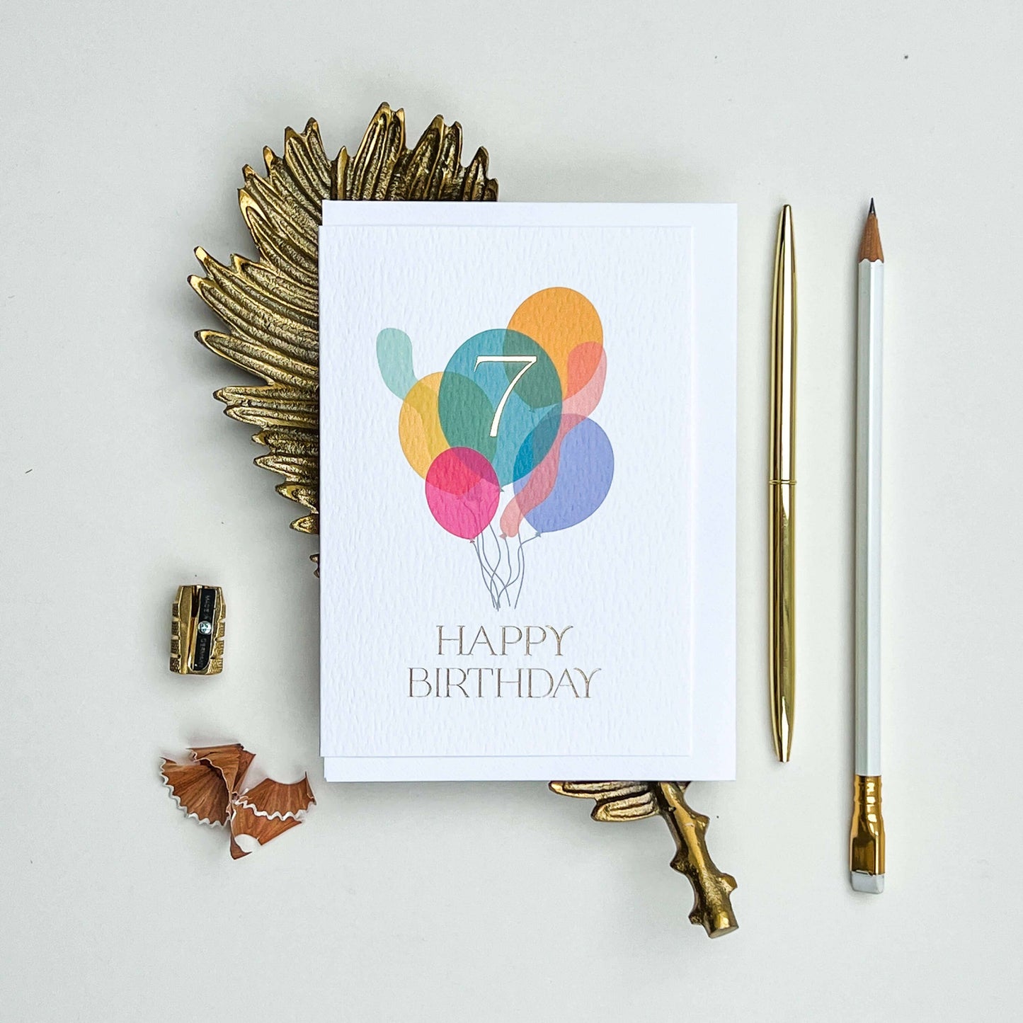 Seventh Birthday Balloon Bunch Card