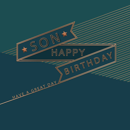 Pocket Square Son Birthday Card