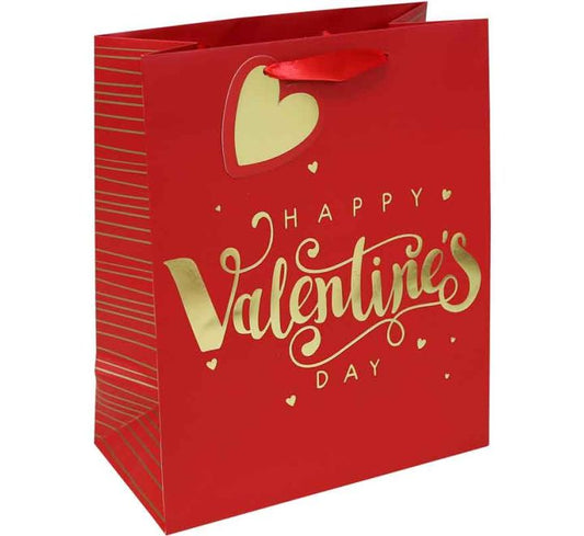 HAPPY VALENTINES DAY TEXT LARGE GIFT BAG