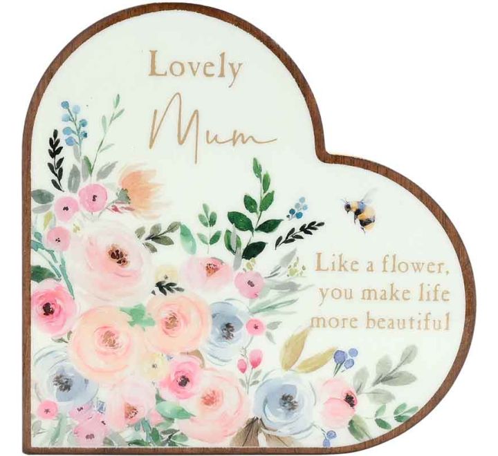 THE COTTAGE GARDEN MANTEL MUM HEART PLAQUE