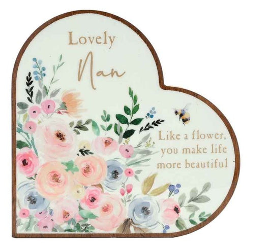 THE COTTAGE GARDEN MANTEL NAN HEART PLAQUE