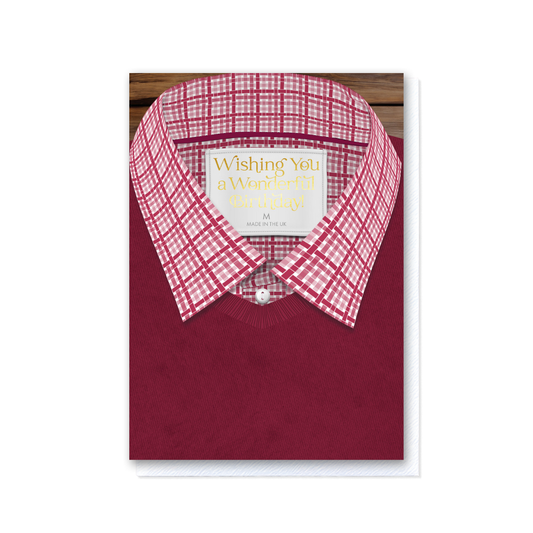 Attirely Good - Burgundy Gingham Wonderful Birthday