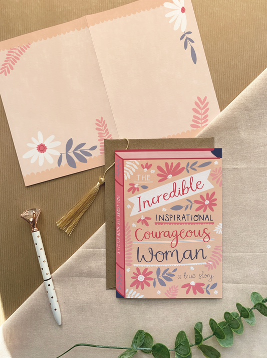 Inspirational woman – Luxury Book Greeting Card -