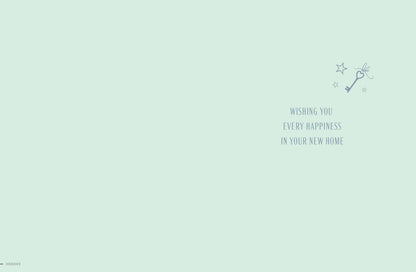 New Home Card, New Home, Key On Yellow