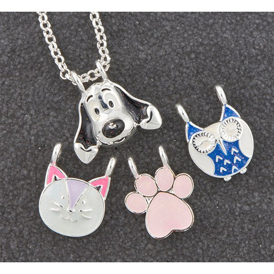 Girls Make Your Own Silver Plated Necklace Animals