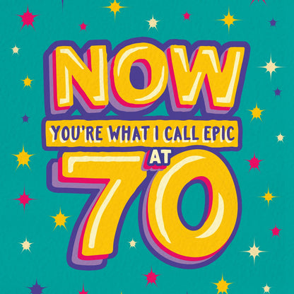 GA16 Funny epic 70th milestone birthday card