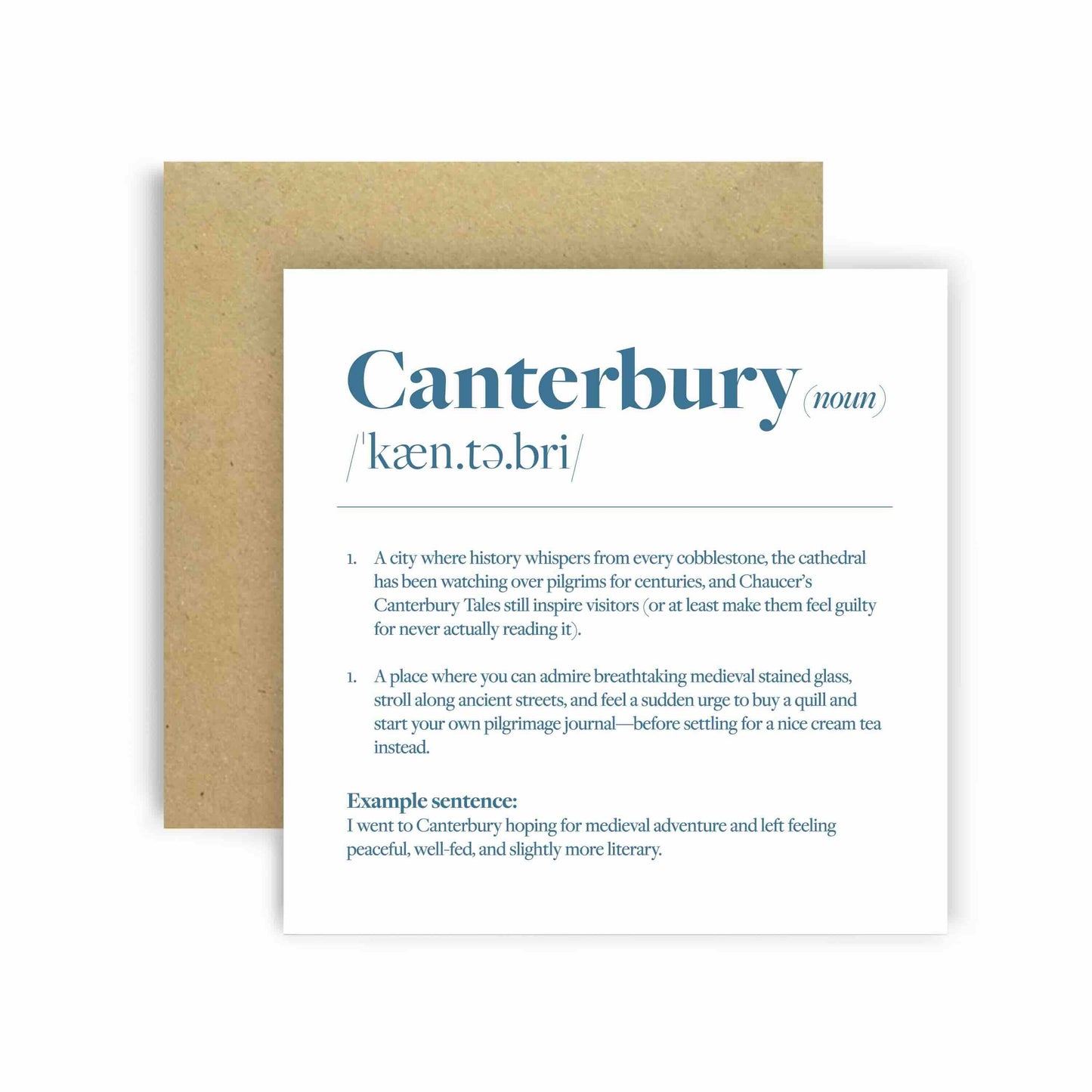 Town Dictionary Card - Canterbury