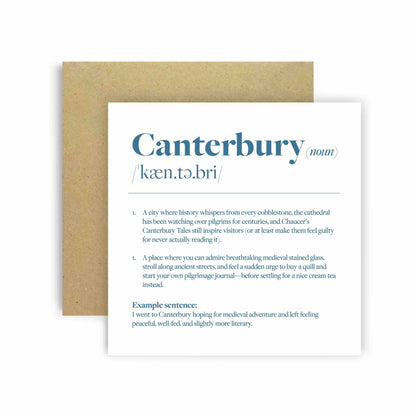 Town Dictionary Card - Canterbury