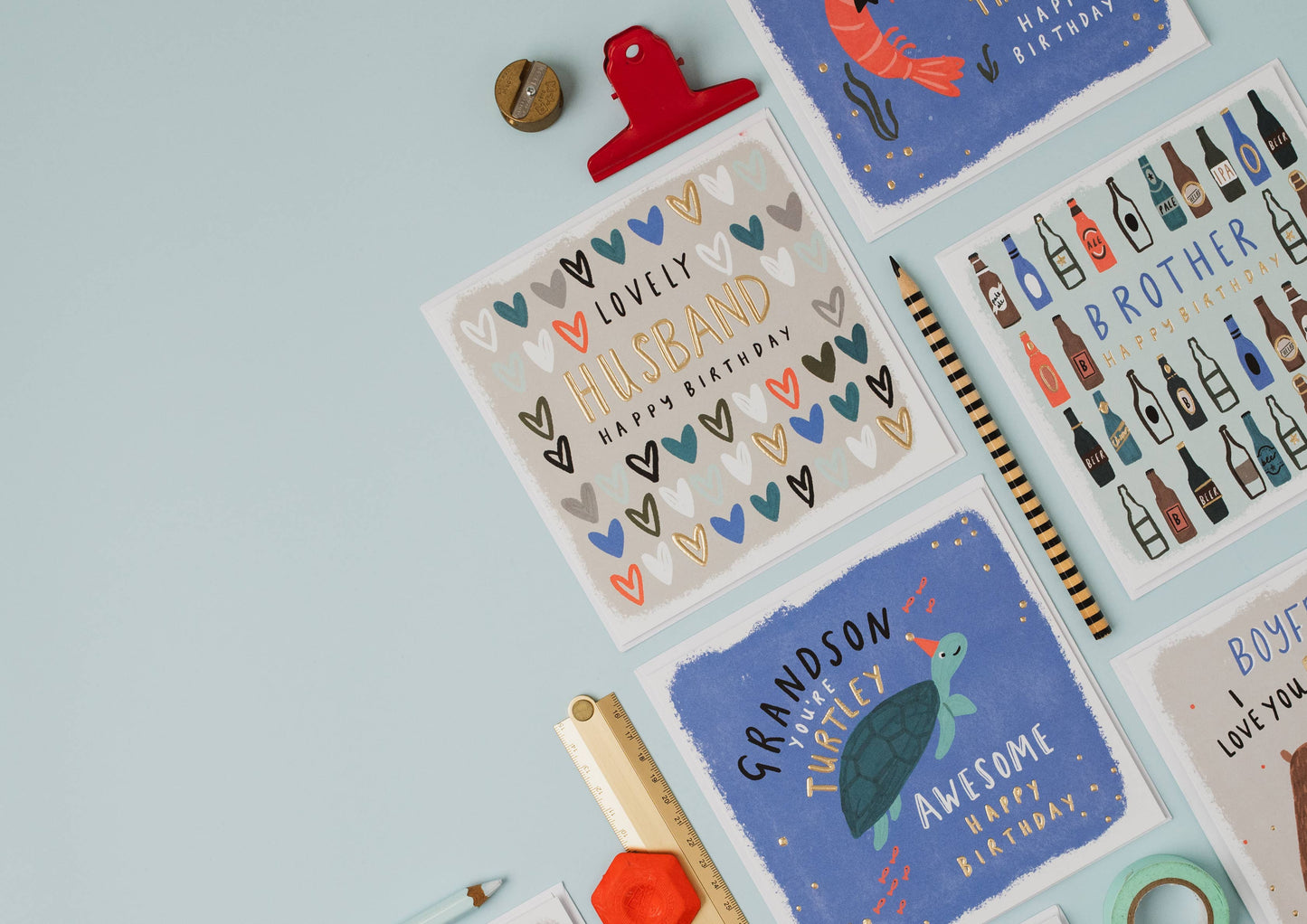 Cobalt Husband Birthday Card