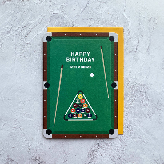 Happy Birthday Pool Table Card