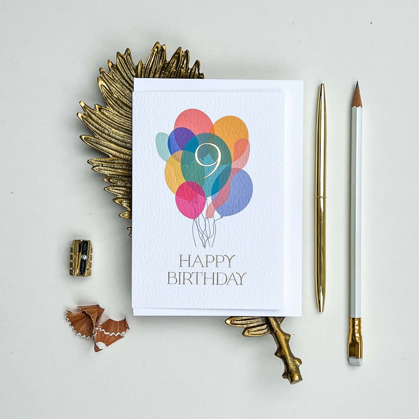 Ninth Birthday Balloon Bunch Card