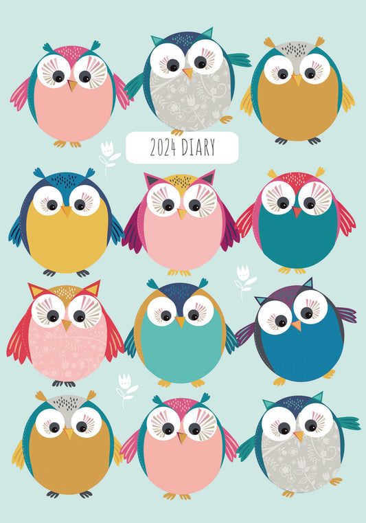 Fashion Diary Owls A5 Diary 2024