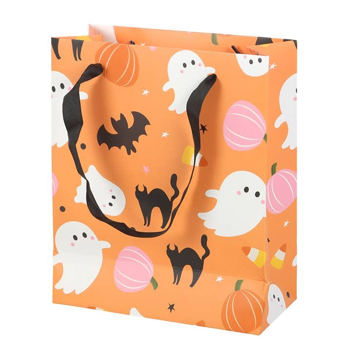 23cm Medium Sweet and Spooky Ghost Print Halloween Gift Bag