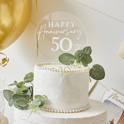 Anniversary Acrylic Cake Topper & x2 Sticker Sheets