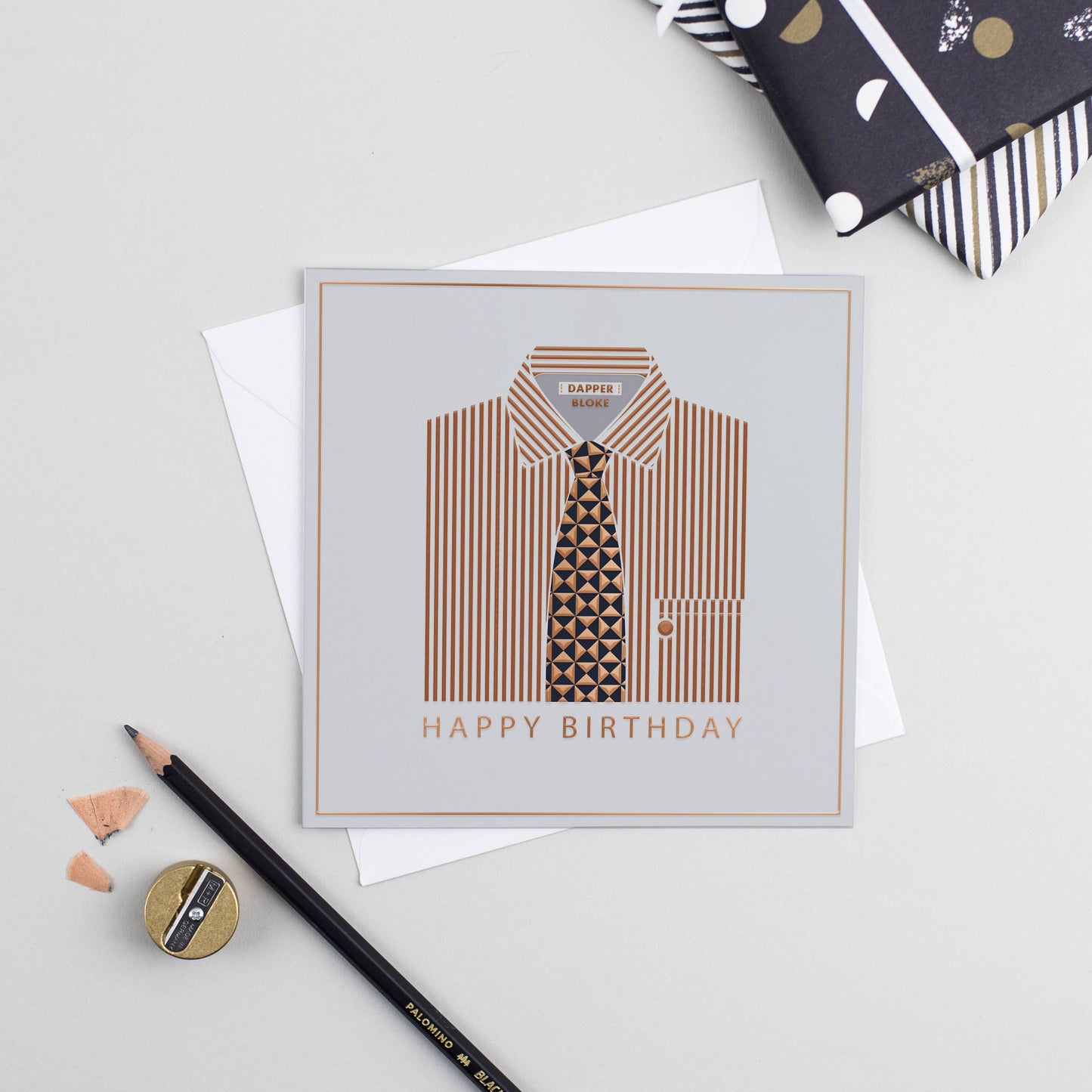 Pocket Square Shirt & Tie Birthday Card