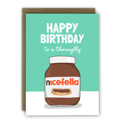 Funny Birthday Card - A6 - Nutella Inspired Card for Him