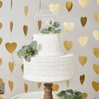 Anniversary Acrylic Cake Topper & x2 Sticker Sheets
