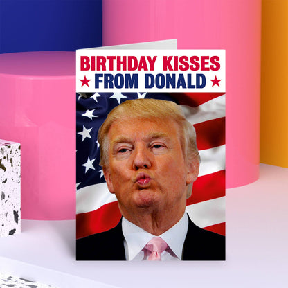 Birthday Kisses From Donald Greeting Card