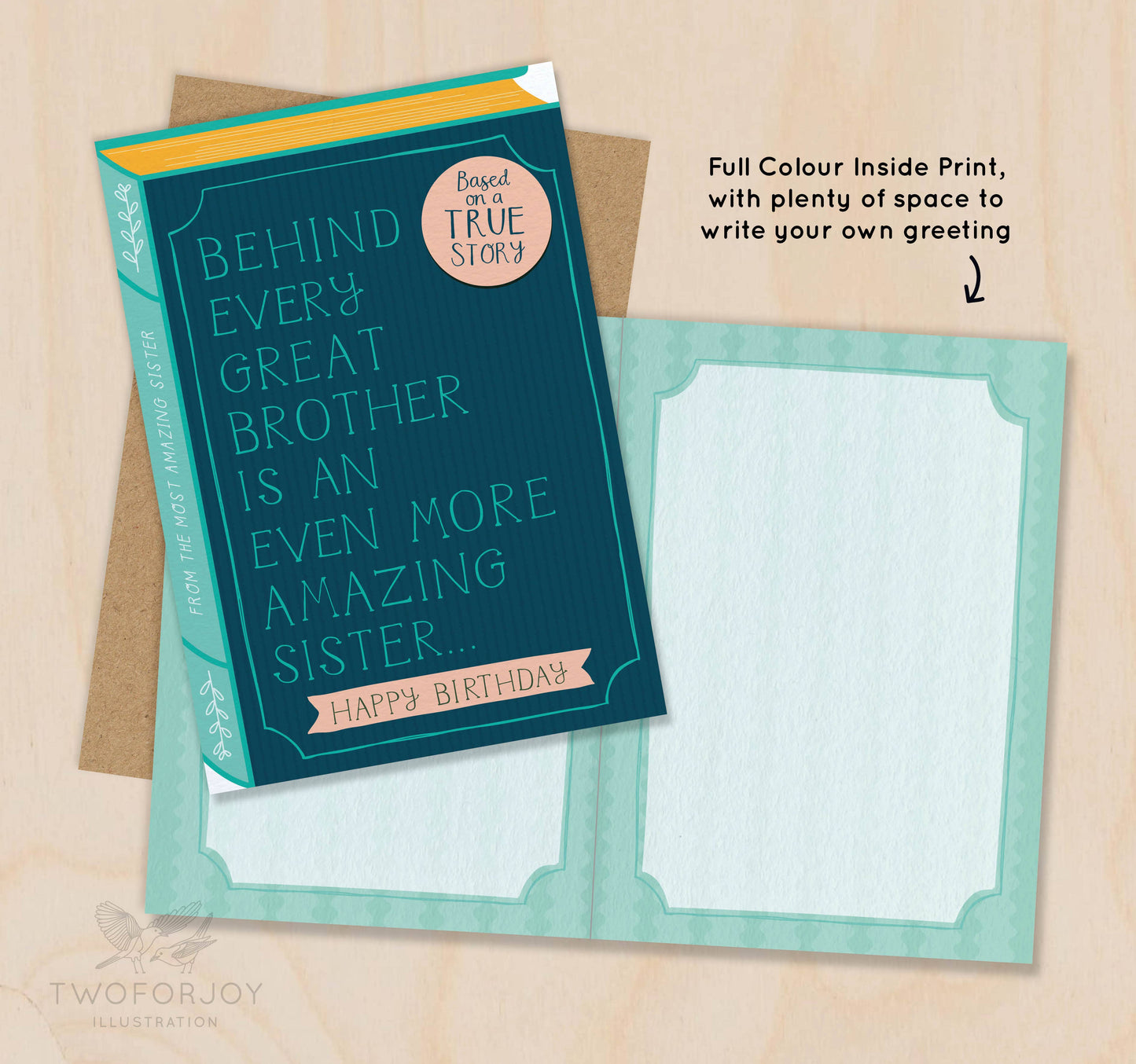 Behind Every Great Brother is an Amazing Sister Card
