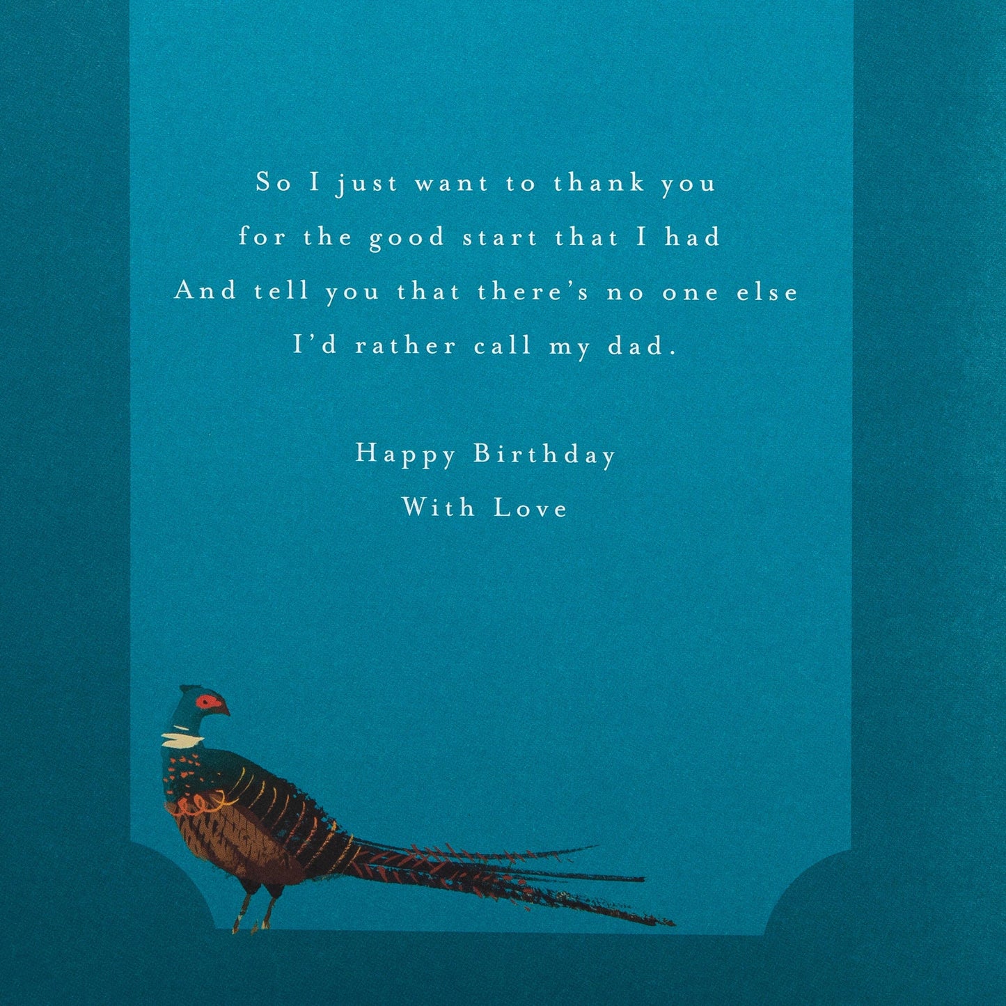 Birthday Card for Dad - Floral Design with Verse