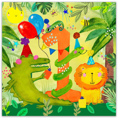 Age 1 Boys Birthday - Jungle Party