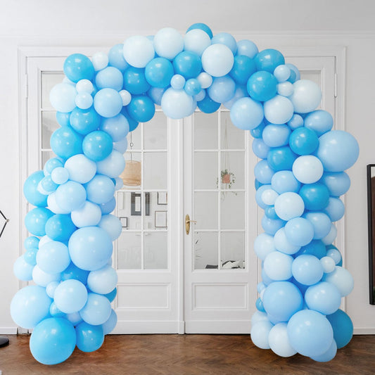 Sky Blue Ready Made Latex Balloon Arch Inflated