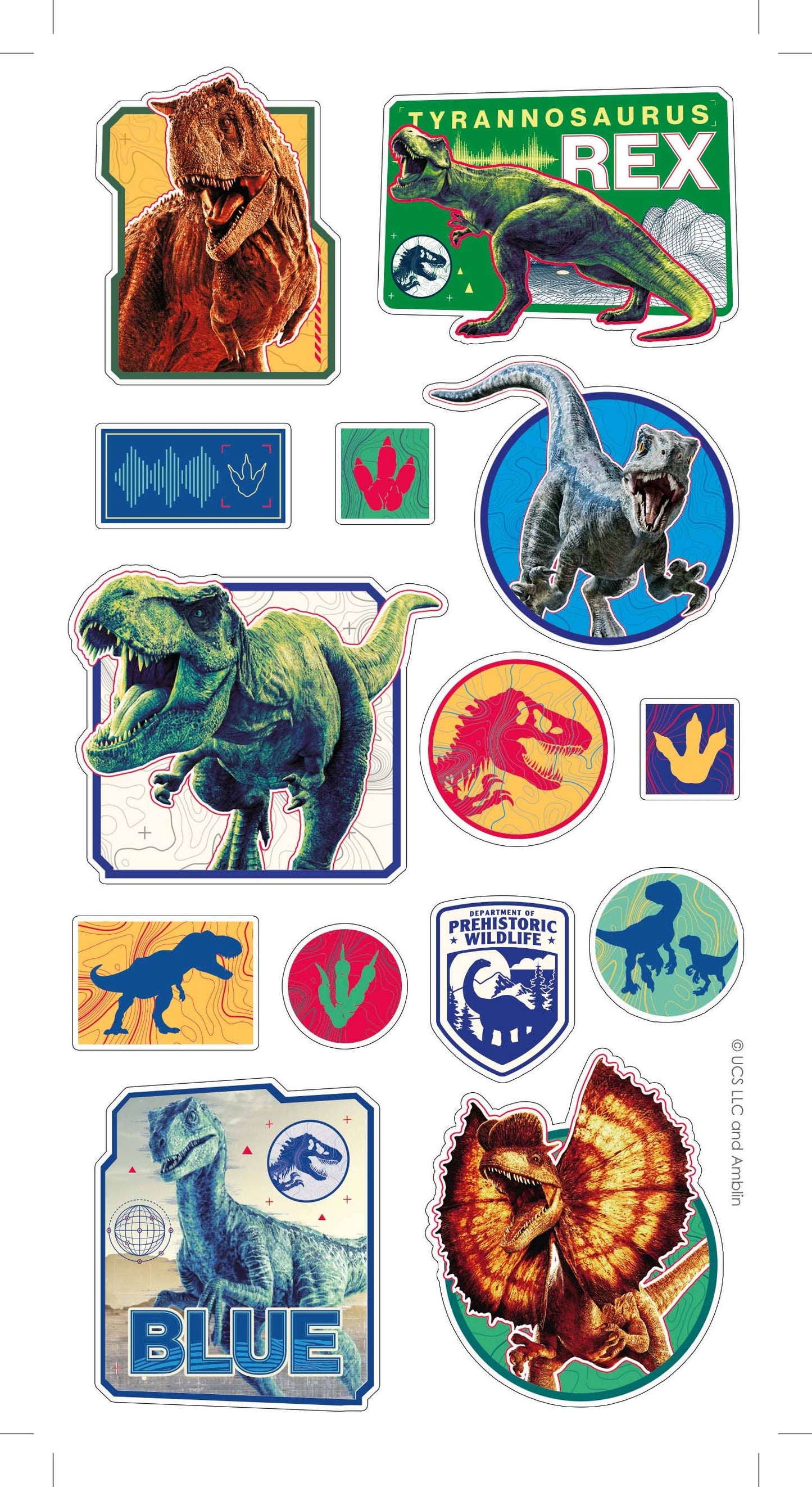 Jurassic World Age 6 Sticker Birthday Card