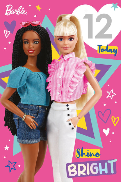 Barbie Age Sticker Birthday Card