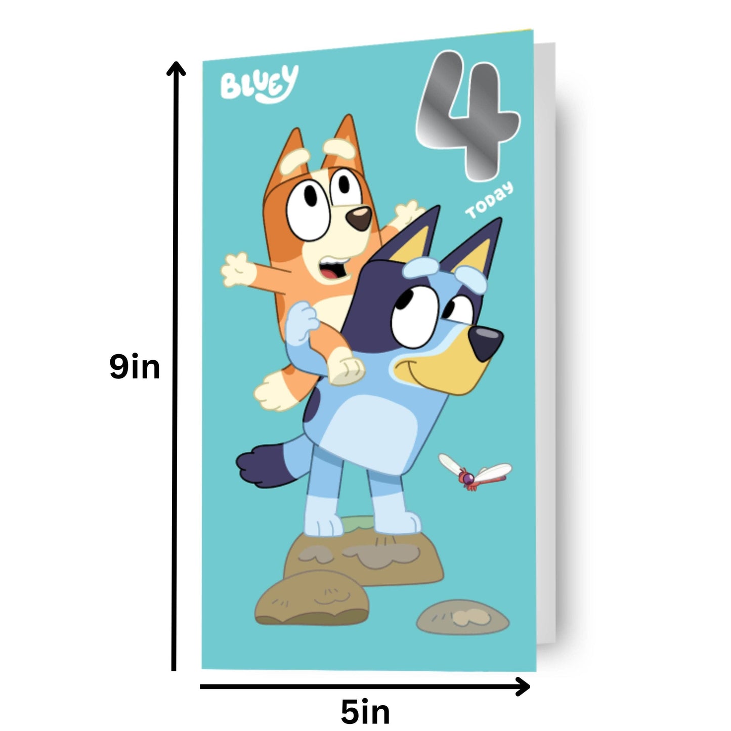 Bluey Age 4 Birthday Card
