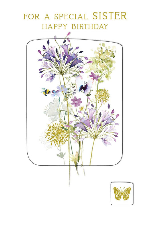 SISTER RELATIONS BIRTHDAY CARD HR415 ALLIUM PRESS