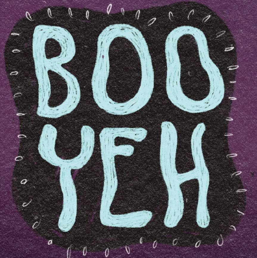 Boo Yeh - Ghost - Birthday Party Card - Cute Halloween Scary