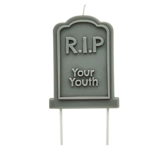 RIP YOU'RE YOUTH GRAVESTONE WAX CANDLE