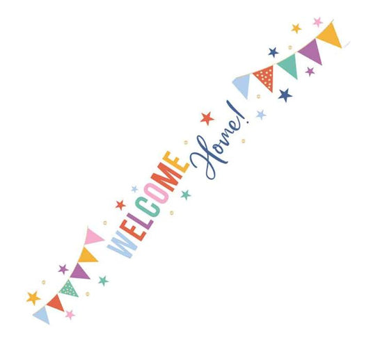 9ft WELCOME HOME FOIL BANNER