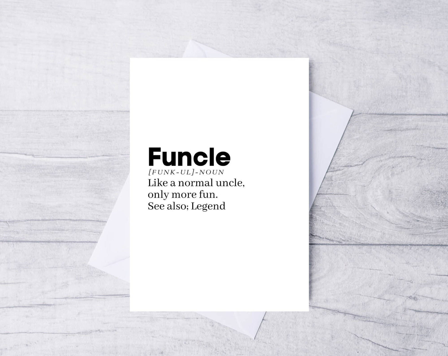 Birthday Card - Funny Uncle Theme