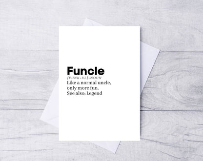 Birthday Card - Funny Uncle Theme