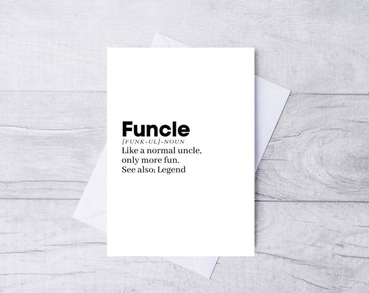 Birthday Card - Funny Uncle Theme