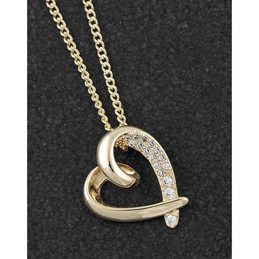 Kiss Collection Gold Plated Looped Heart Necklace