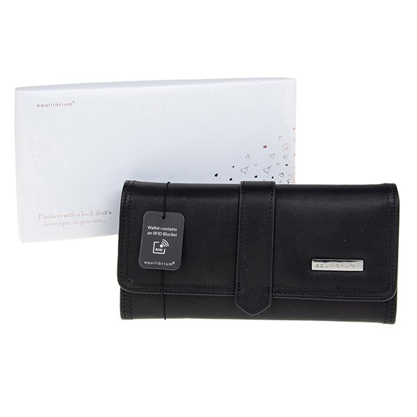 Purse With Strap Large Black