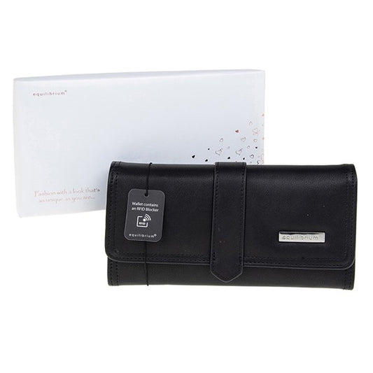 Purse With Strap Large Black