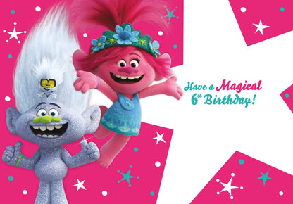 Trolls Age 6 Birthday Card