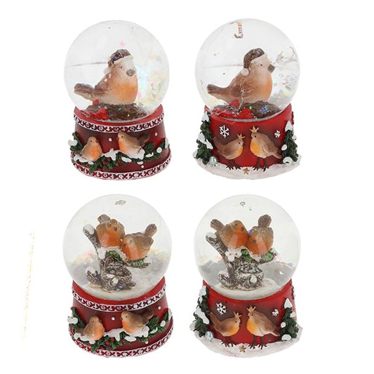 Xmas Robin Waterball Small