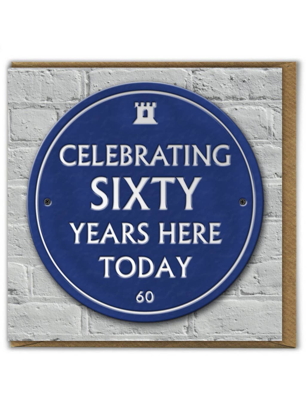 60th Birthday Milestone - Embossed Glossy Greetings Card