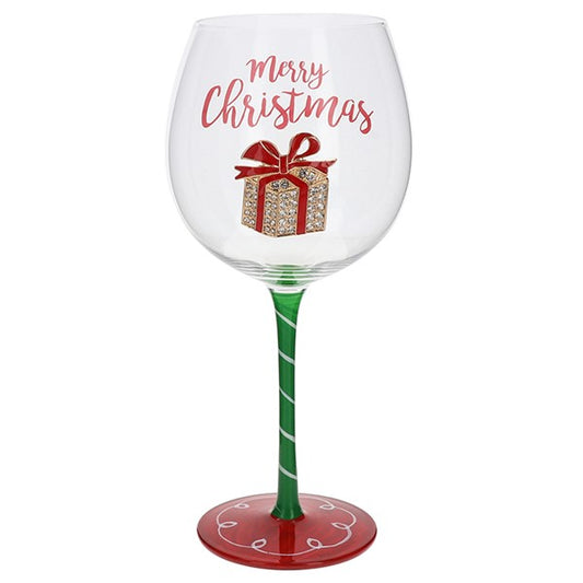Xmas Bling Wine Glass Gift