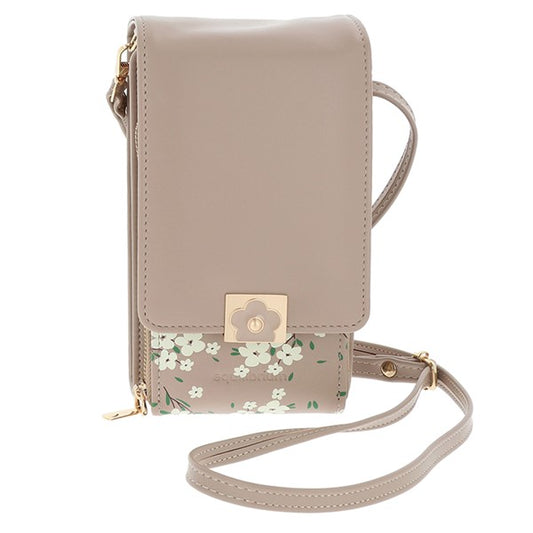 Ditsy Floral Mobile Phone Bag Taupe