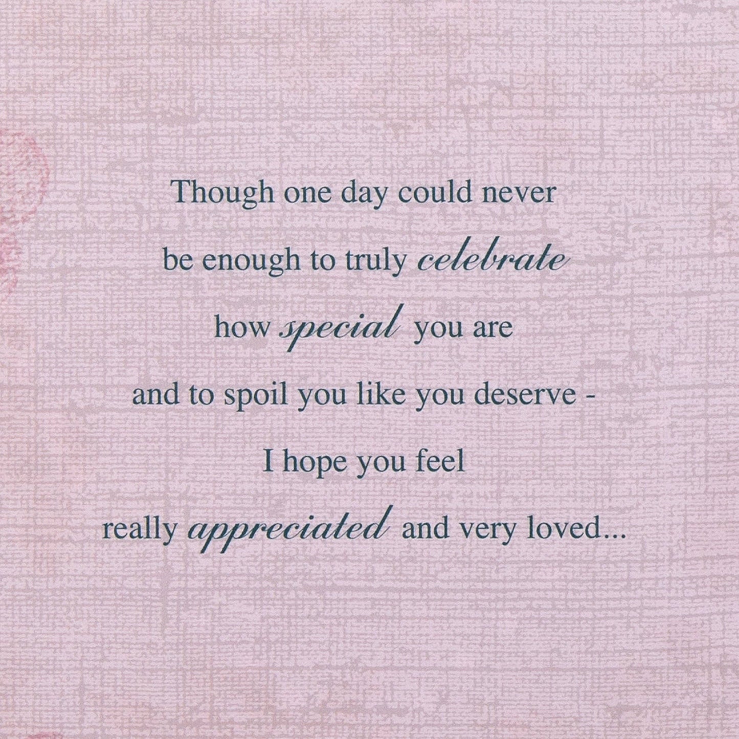 Birthday Card for Loved One - Traditional Floral Design